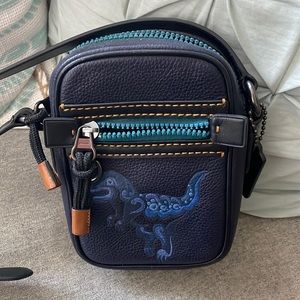 Navy blue Rexy leather Coach crossbody